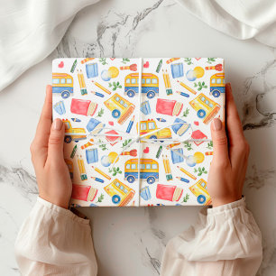 Funny School Buss Go Back to school Mönster Presentpapper