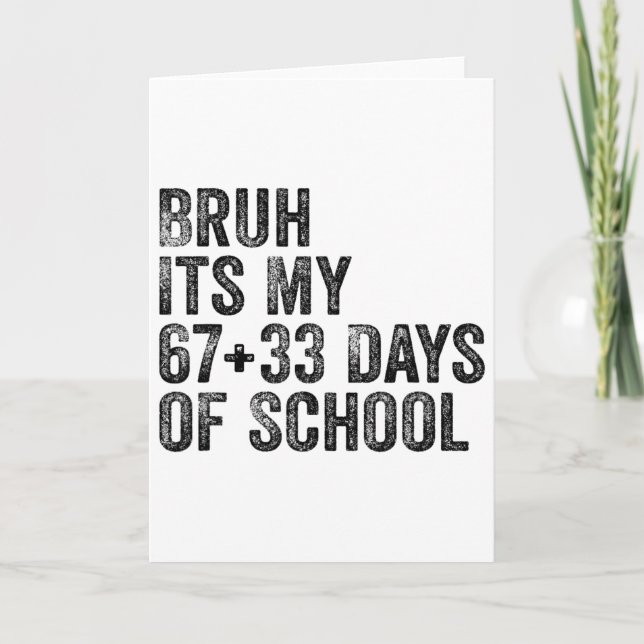 Funny School Countdown Student Teacher Clroom Humo Kort (Framsida)