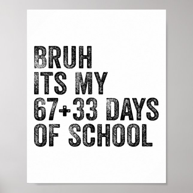 Funny School Countdown Student Teacher Clroom Humo Poster (Framsidan)