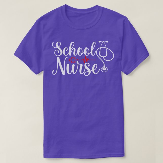 Funny School Nurse Doktor Gift Idea för sjuksköter T Shirt (Design framsida)