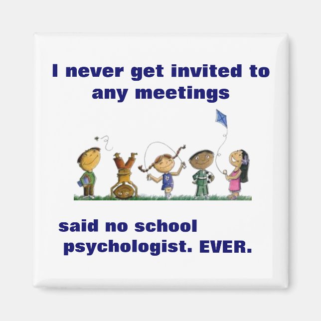 Funny School Psycholog Magnet (Framsidan)