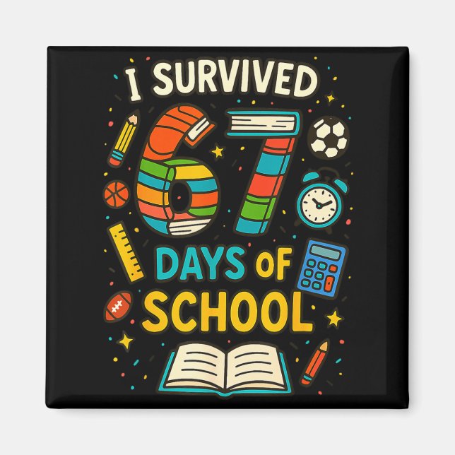 Funny School Six Seven Meme Student Teacher Joke 6 Magnet (Framsidan)