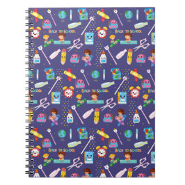 Funny School Supplies Back to school Mönster Anteckningsbok