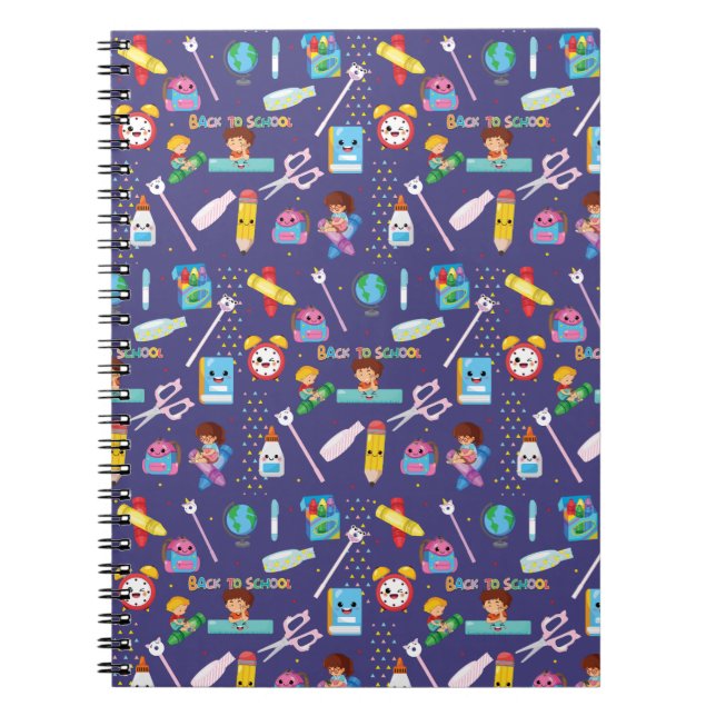 Funny School Supplies Back to school Mönster Anteckningsbok (Framsidan)