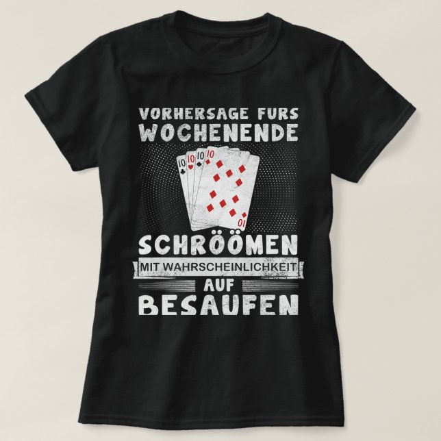 Funny Schröömen dolls card match Rheinland säger T Shirt (Design framsida)