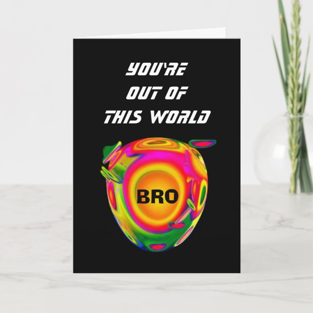 Funny Sci Fi Grattis på födelsedagen BROTHER Plane Kort (Framsida)