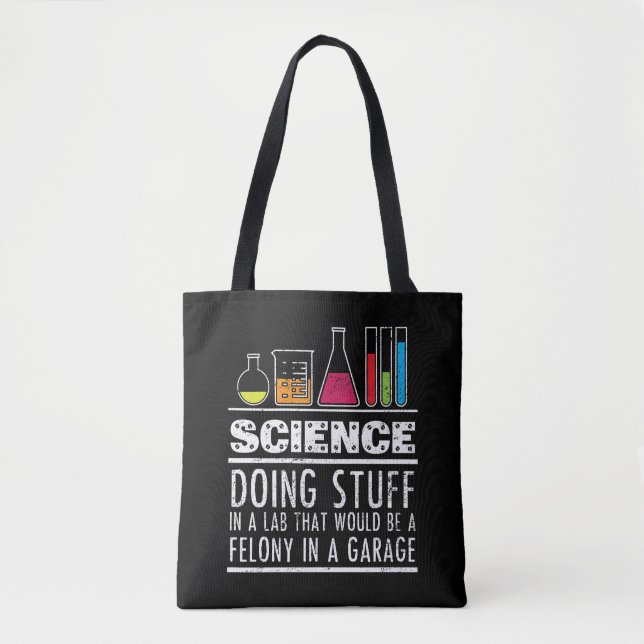 Funny Science Chemistry T Shirt for Nerds Tygkasse (Framsida)