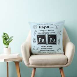 Funny Science Pappa Far's Day Chemistry Gift Kudde