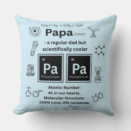 Funny Science Pappa Far's Day Chemistry Gift Kudde