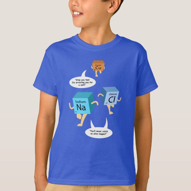 Funny Science Periodic Bord Inslag kemi T Shirt (Framsida)