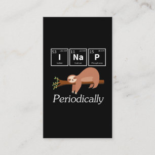 Funny Science Pun Chemistry Sloth Nap Älskare Visitkort