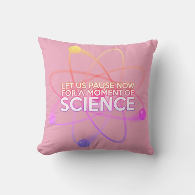Funny Science Quote Modern Coola Girly Rosa Kudde (Framsida)