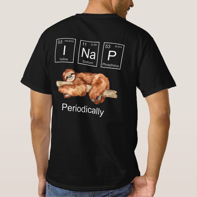 Funny Science Sloth T Shirt (Baksida)
