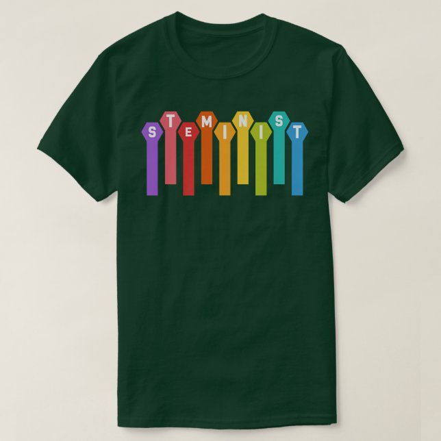 Funny Science Steminist Stem Technology Teacher Pr T Shirt (Design framsida)