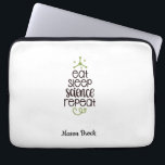 Funny Science Student Personlig School Gift Laptop Fodral<br><div class="desc">Denna lustiga "Eat Ssov Science Repeat"-design är perfekt för studenter av hela klass! Kan vara personlig med din barn. Underbar för Back to school,  Barn födelsedagspresent och andra helgdagar.</div>
