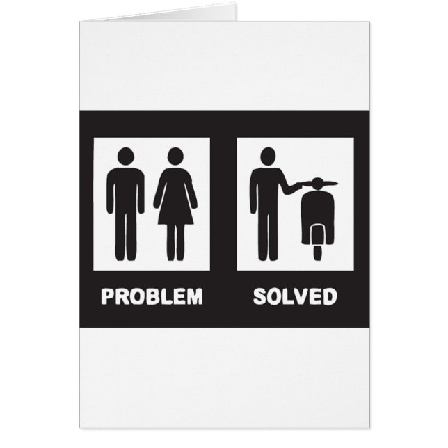 Funny Scooter Hälsningskort (Framsidan)