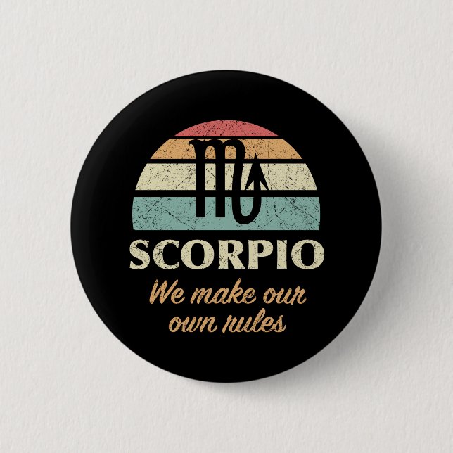 Funny Scorpio Zodiac Regler Knapp (Framsida)