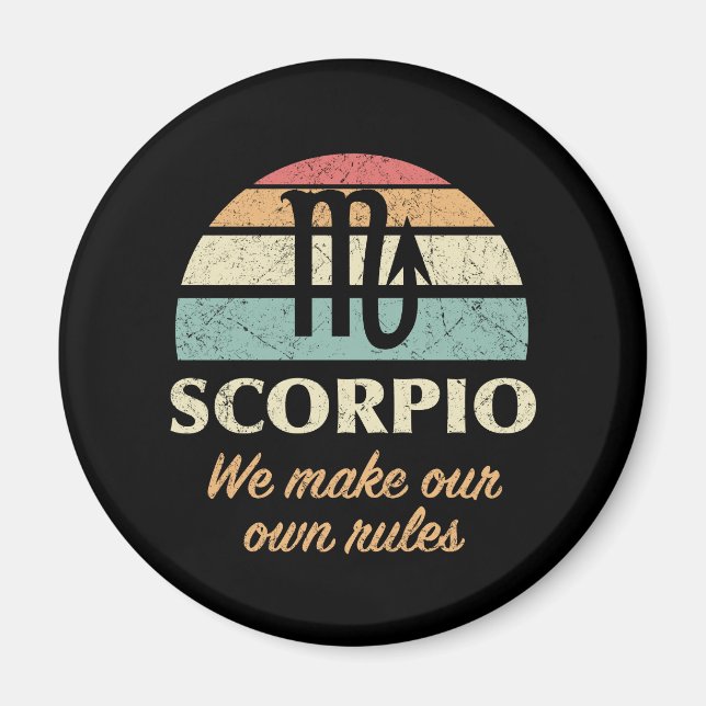 Funny Scorpio Zodiac Regler Magnet (Framsidan)