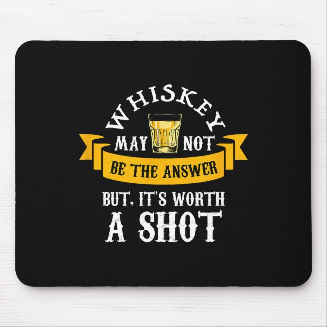 Funny Scotch Bourbon Whiskey Worth A Shot Gift Man Musmatta (Framsidan)