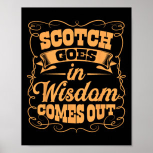 Funny Scotch Whiskey Älskare Gift Bourbon Whisky D Poster