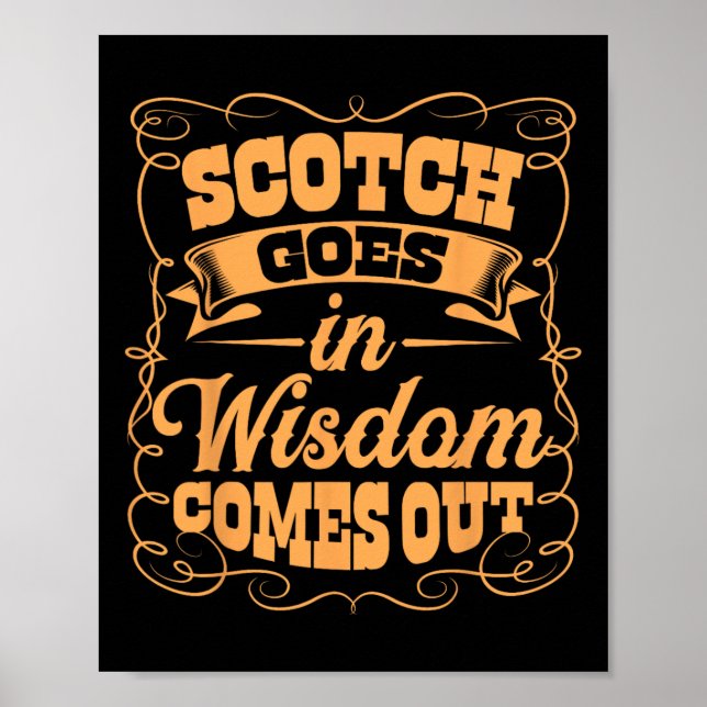 Funny Scotch Whiskey Älskare Gift Bourbon Whisky D Poster (Framsidan)