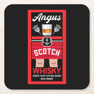 Funny Scotch Whisky Underlägg Papper Kvadrat