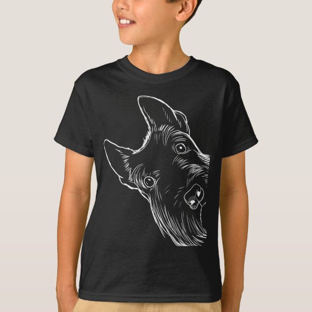 Funny Scottie Hund Scottish Terrier T Shirt (Framsida)