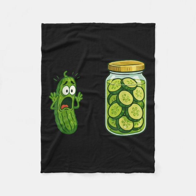 Funny Screaming Pickle Burk Cucumber Joke Memo Hum Fleecefilt (Framsidan)