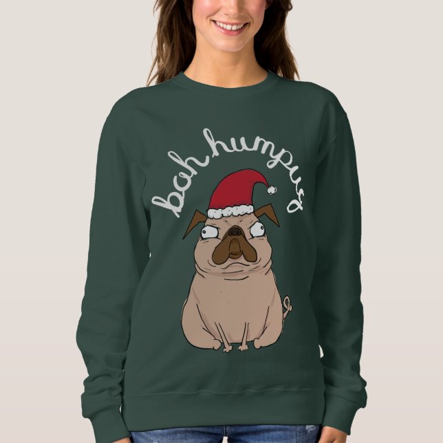 Funny Scrooge Pug Ugly julsötare T-shirt (Framsida)