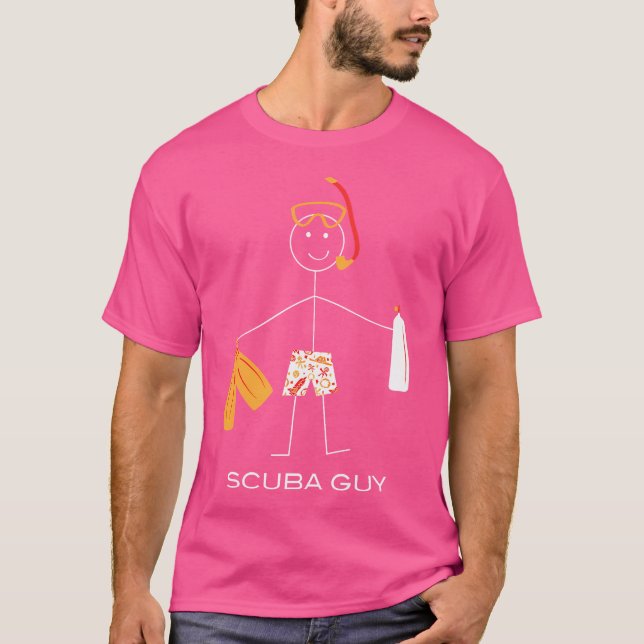 Funny Scuba Diver Boy Diving T Shirt (Framsida)