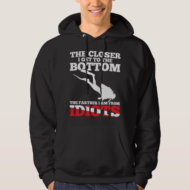 Funny Scuba Diving Flag Dive Quote Scuba Diver Gif Hoodie (Framsida)
