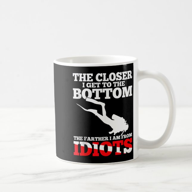 Funny Scuba Diving Flag Dive Quote Scuba Diver Gif Kaffemugg (Höger)