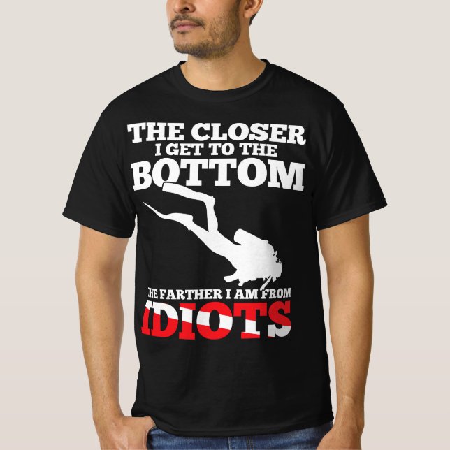 Funny Scuba Diving Flag Dive Quote Scuba Diver Gif T Shirt (Framsida)