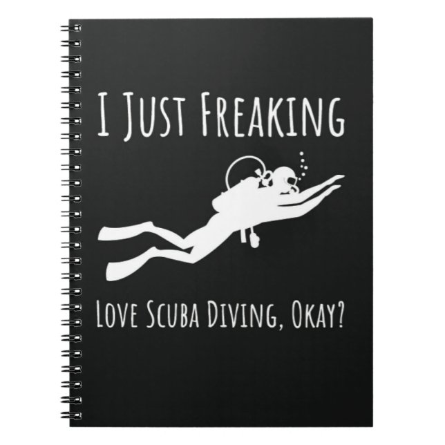 Funny Scuba Diving Gifts For Her Humor Snorkeling Anteckningsbok (Framsidan)