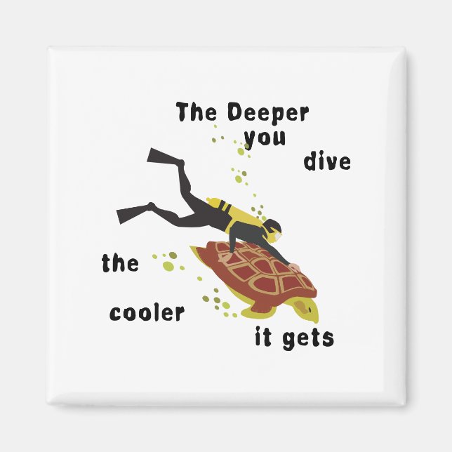 Funny SCUBA Magnet (Framsidan)