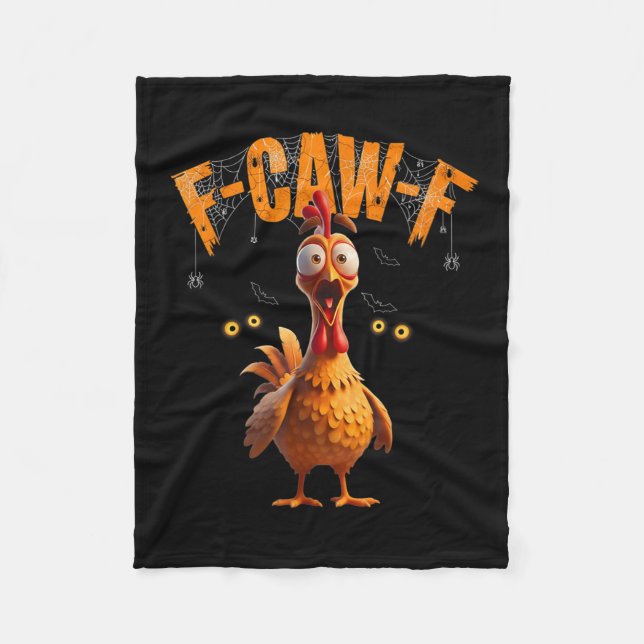 Funny Sder Webben Chicken F-caw-f Fleecefilt (Framsidan)