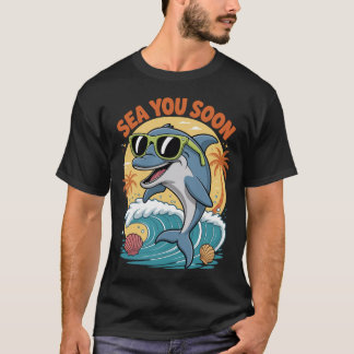 Funny Sea You Soon Retro  Summer Vacation T Shirt