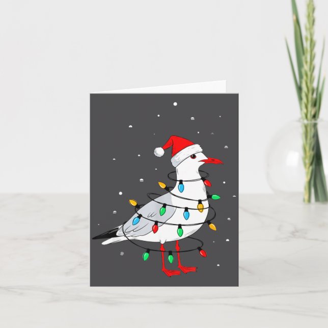 Funny Seagull Bird Christmas Animal Lover  Kort (Framsida)