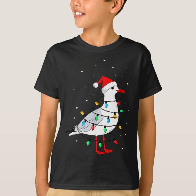 Funny Seagull Bird Christmas Animal Lover  T Shirt (Framsida)
