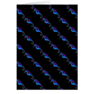 Funny seahorse hälsningskort