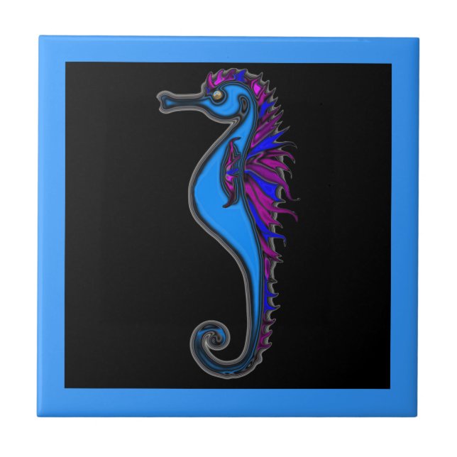 Funny seahorse kakelplatta (Framsidan)