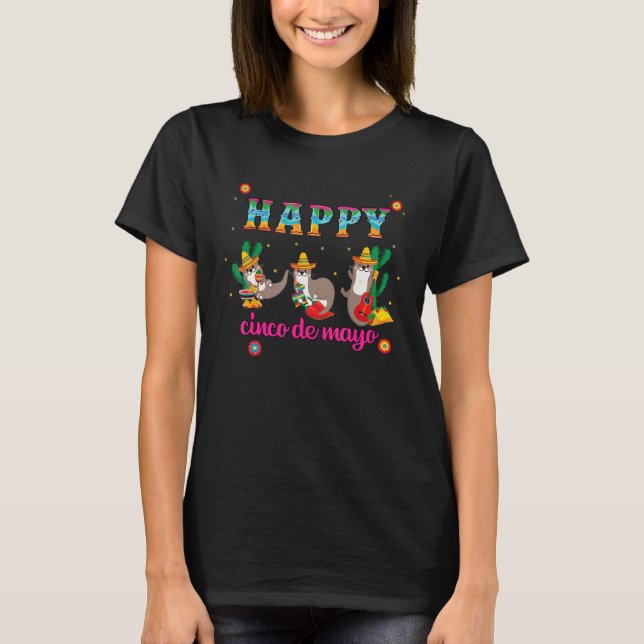 Funny Seal Cinco de Mayo Shirt Let's Fiesta Mexica T Shirt (Framsida)
