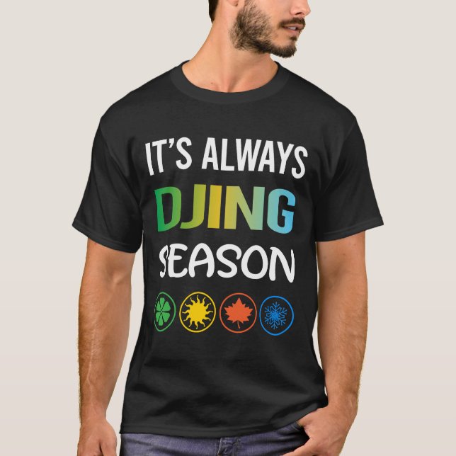 Funny Season Djing DJ Disk Jockey Deejay T Shirt (Framsida)