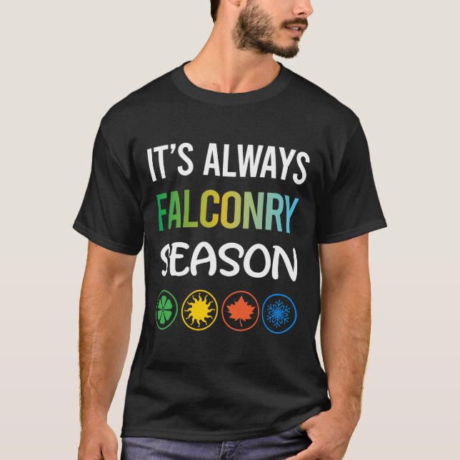 Funny Season Falconry Falconer T Shirt (Framsida)