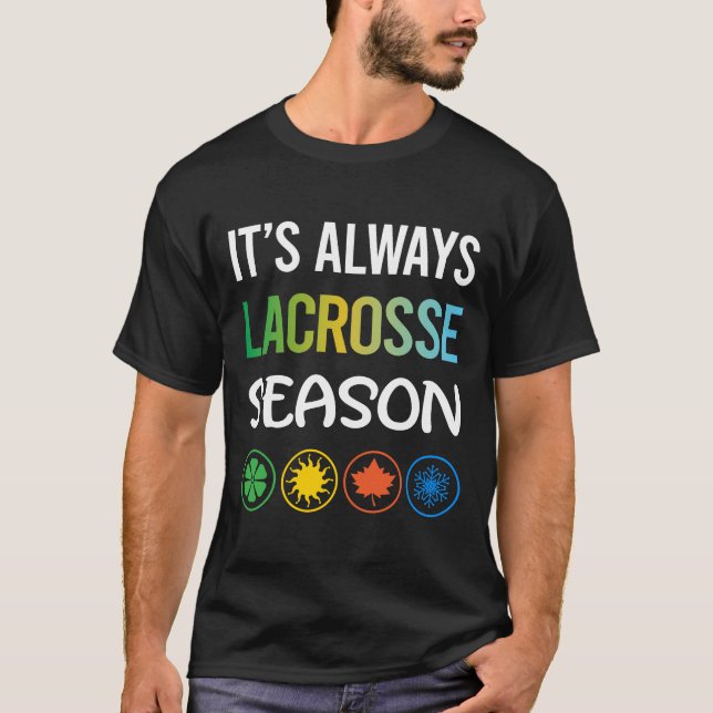 Funny Season Lacrosse T Shirt (Framsida)