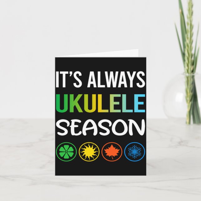 Funny Season Ukulele  Kort (Framsida)