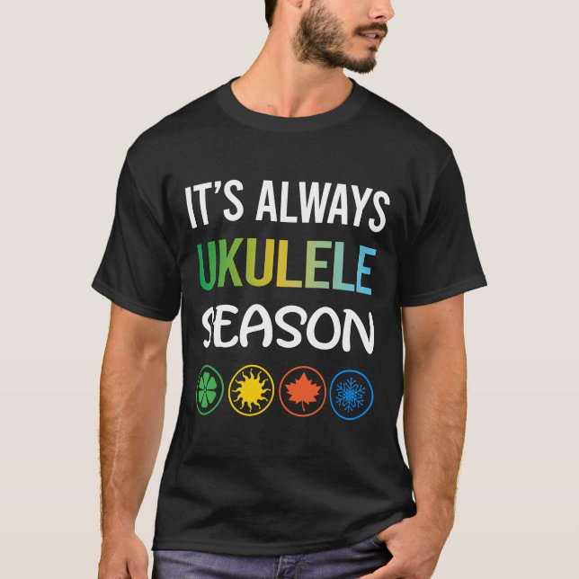 Funny Season Ukulele T Shirt (Framsida)