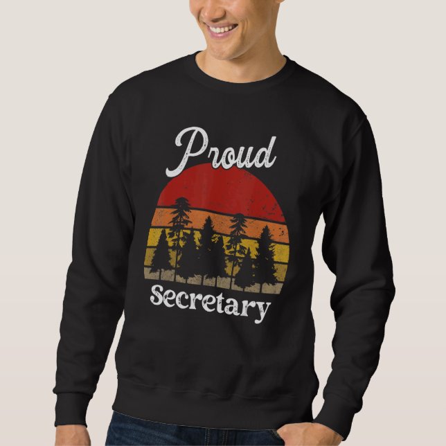 Funny Secretary Shirts Job Title Professions Lång Ärmad Tröja (Framsida)