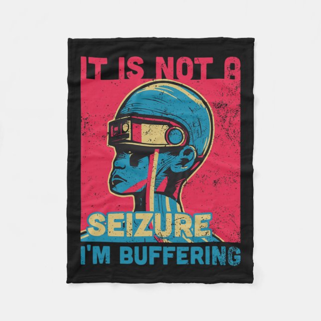 Funny Seizure - Lila Ribbon for Epilepsy Awarene Fleecefilt (Framsidan)