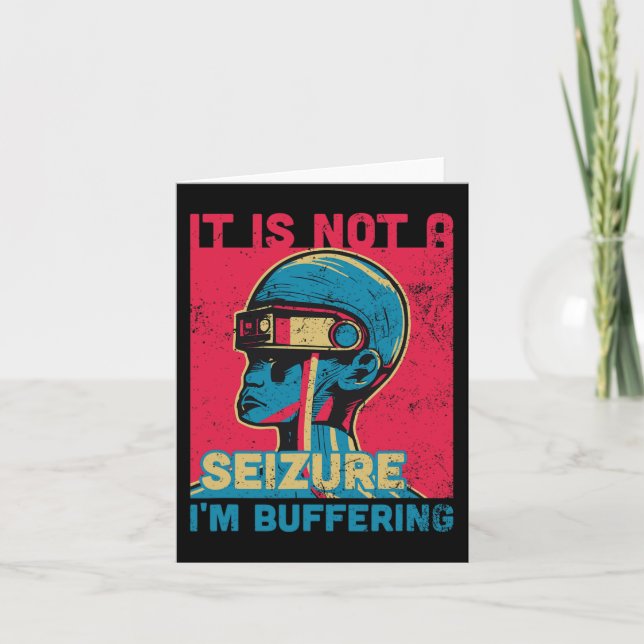 Funny Seizure - Lila ribbon for Epilepsy Awarene Kort (Framsida)